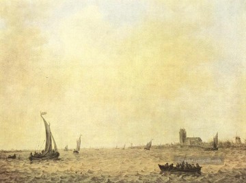  seestück - Ansicht von Dordrecht von der Oude Maas Boot Seestück Jan van Goyen
